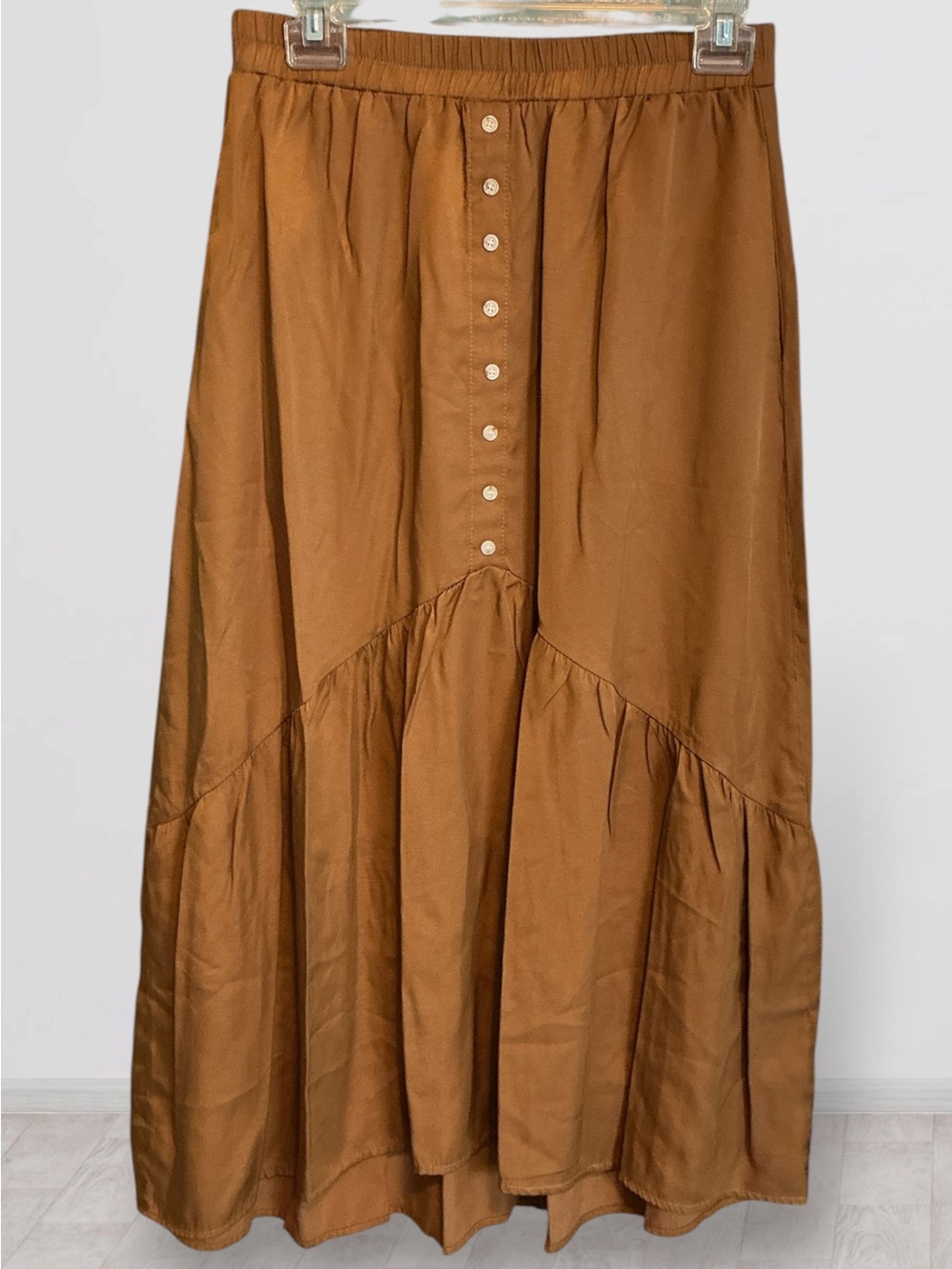 🌼Wishlist Apparel Prairie Silky-Like Maxi Skirt with Pockets